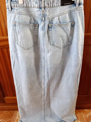 Falda vaquera larga Stradivarius