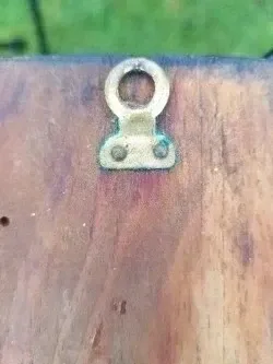 Crucifijo antiguo madera y cobre