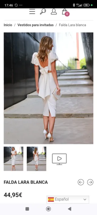 Traje de eventos blanco. Usado en una ocasión.