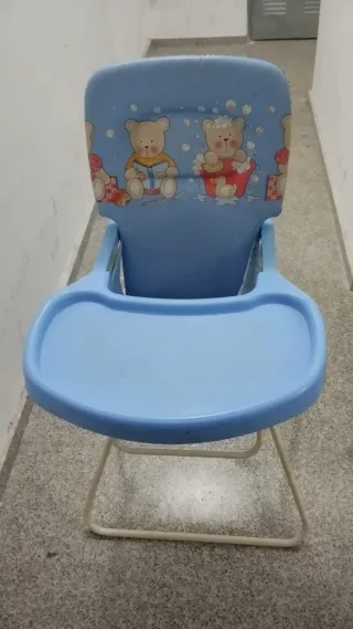 Silla de comer para bebé azul