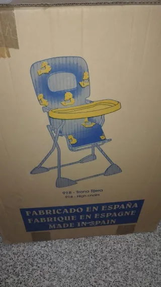 Silla de comer para bebé azul