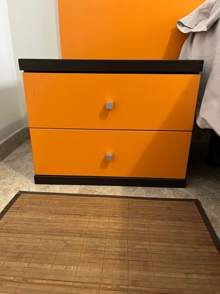 Cabezal y Mesita de Noche Naranja