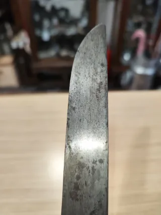 Cuchillo de cocina antiguo metal y madera
