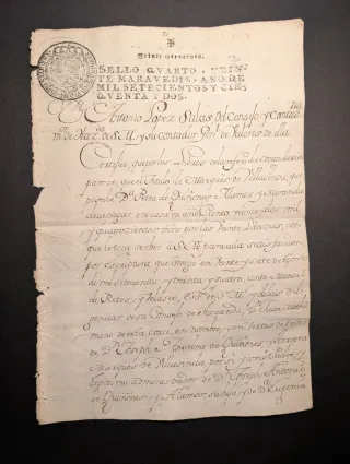 Manuscritos S.XVIII Marquesado Villasinda