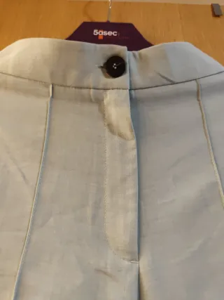 Pantalón tela verde agua