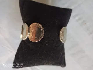 Pulsera de monedas estilo vintage