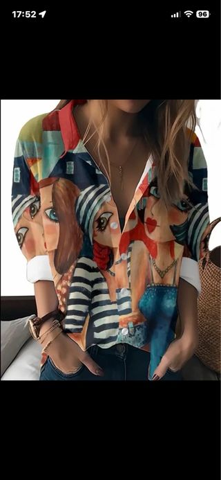 Camisa estampada multicolor