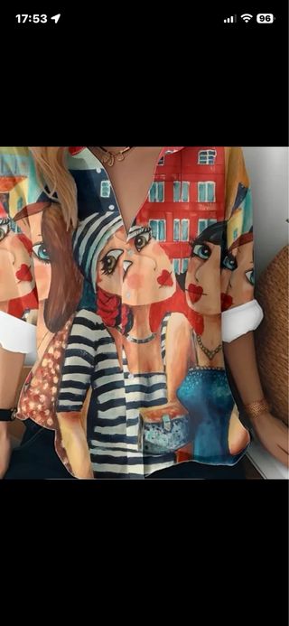 Camisa estampada multicolor