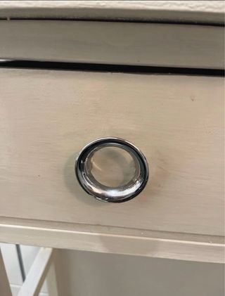 Consola madera blanco roto con cristal