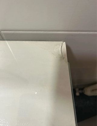 Consola madera blanco roto con cristal