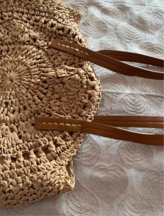 Bolso y cinturón de rafia