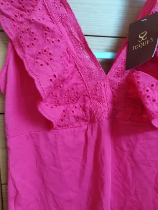Blusa rosa Toque's con volantes