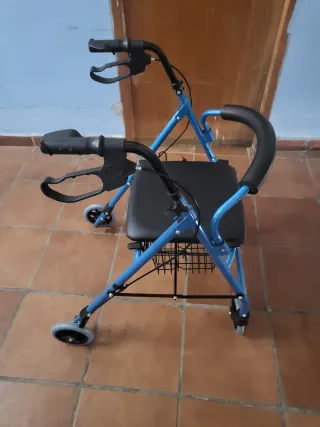 Andador para personas mayores azul