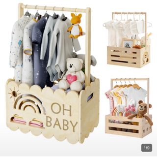 Set Ropa Bebé Guardarropa Madera