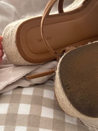 Sandalias cuña esparto marrón T39