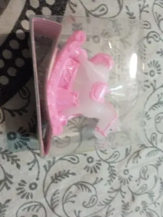 Figura caballo balancín rosa