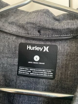 Camisa Hurley Manga Larga Azul