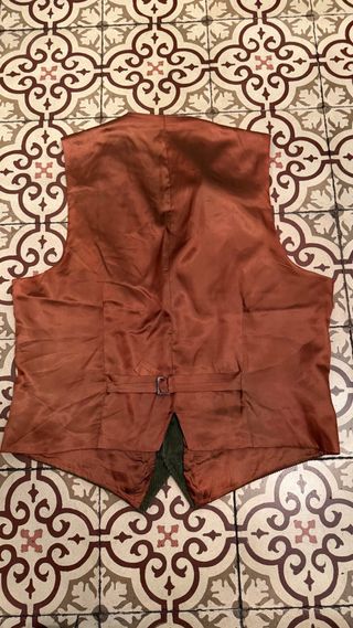 Chaleco de pana verde