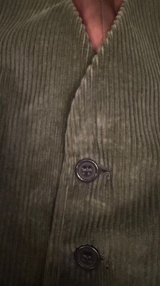 Chaleco de pana verde