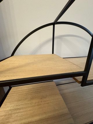 Estantería Decorativa Circular Metal y Madera