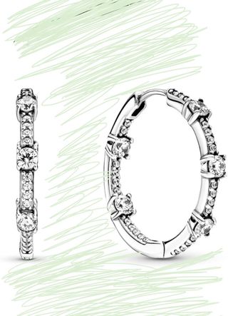 Pendientes Aro Pandora Plata Circonitas