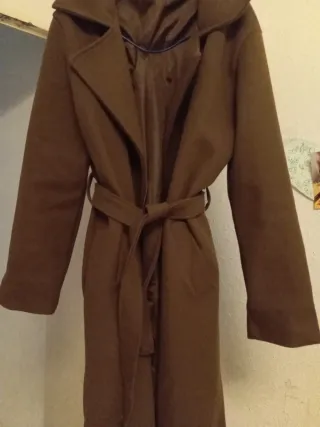 Abrigo paño chocolate