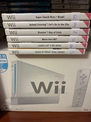 Nintendo Wii + 6 juegos