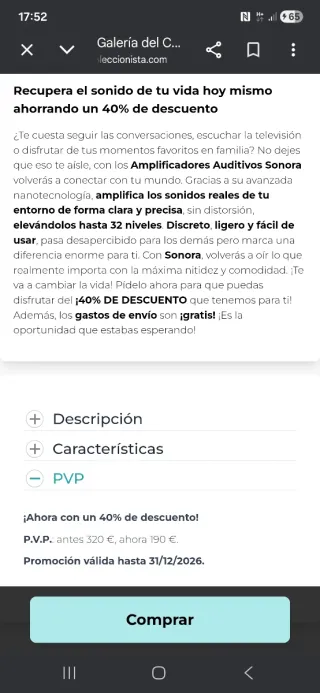 Amplificadores auditivos beige y blancos