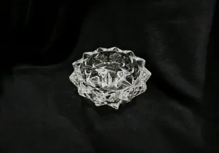 Portacandele cristallo bordo smerlato