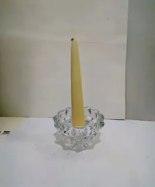 Portacandele cristallo bordo smerlato