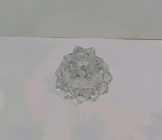 Portacandele cristallo bordo smerlato