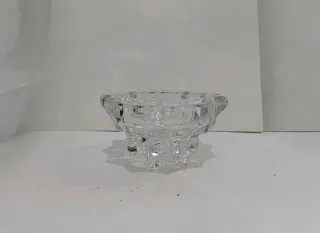 Portacandele cristallo bordo smerlato