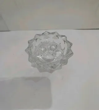 Portacandele cristallo bordo smerlato