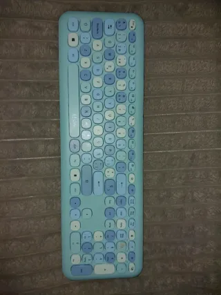 Teclado y ratón inalámbricos Mófil azul