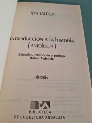 Libro Introducción a la historia (antología)