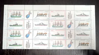 Francobolli Costruzioni navi Italiane 1978