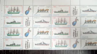 Francobolli Costruzioni navi Italiane 1978