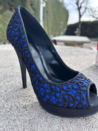 Zapatos de fiesta azules y negros Talla 39