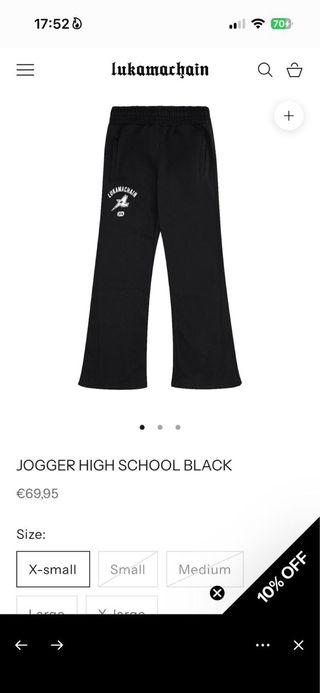 Pantaloni Lukamachain JOGGER HIGH SCHOOL BLACK