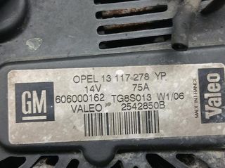 219269 alternador 2542850b opel combo (corsa c)