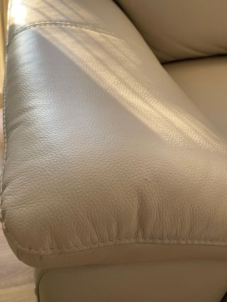 2 Divani in pelle beige articolati 3+2 posti