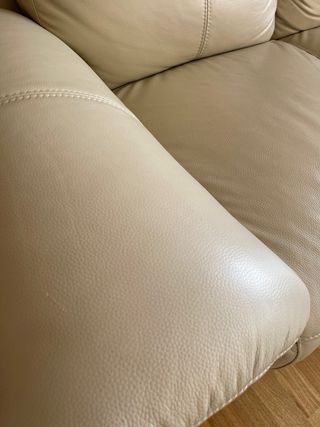 2 Divani in pelle beige articolati 3+2 posti