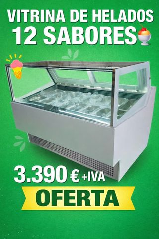Vitrina Helados 12 Sabores