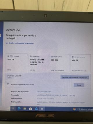 ASUS X552C - GeForce 710M - 8Gb RAM