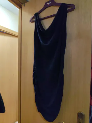 Vestido fiesta azul brillante talla única