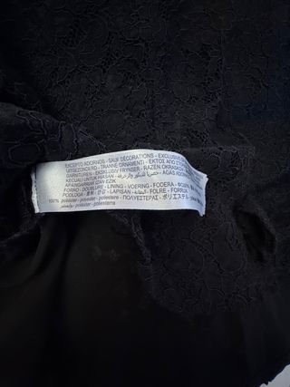 Blusa Zara Encaje Negra Manga Larga