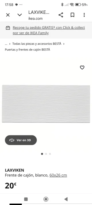 Fianco Besta Ikea Bianco