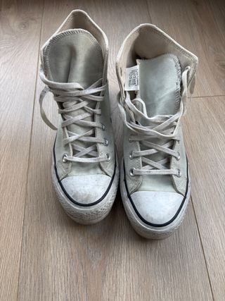 Converse plataforma beige talla 37.5