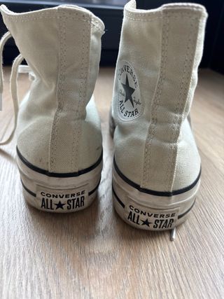 Converse plataforma beige talla 37.5