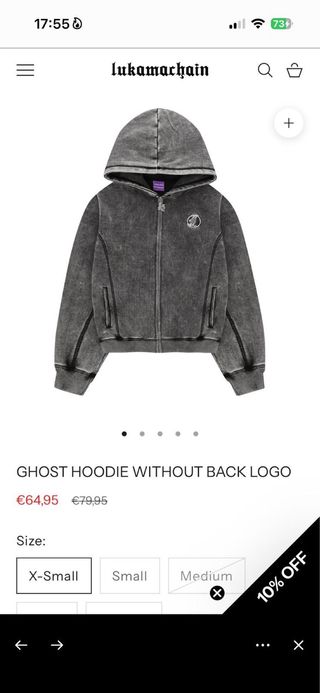 Felpa con cappuccio Lukamachain grigia